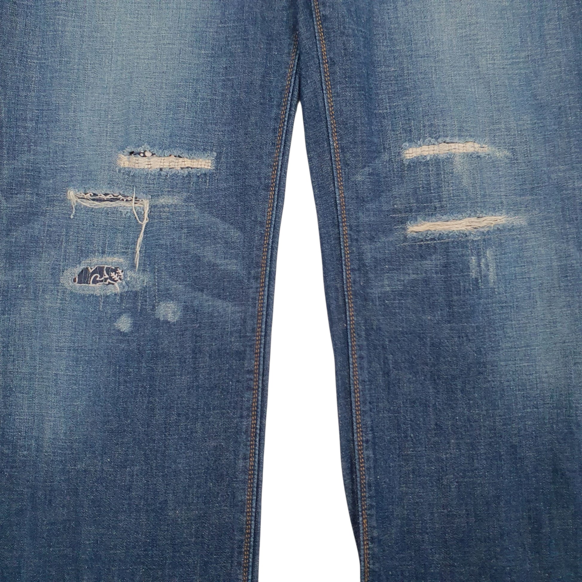 Mens Blue Levis Distressed  Jeans