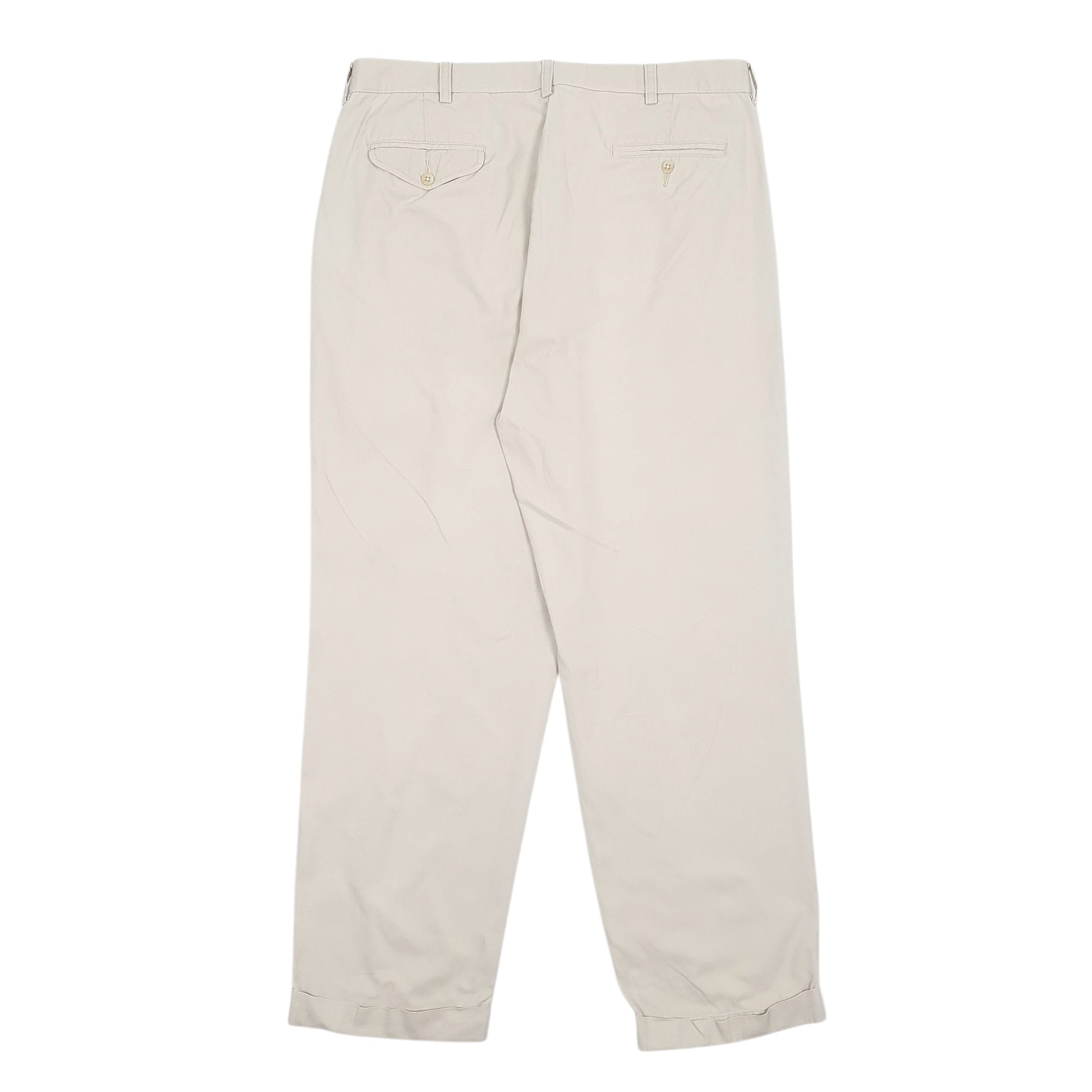 Mens Beige Polo Ralph Lauren Double Pleated Hammond Pant  Trousers