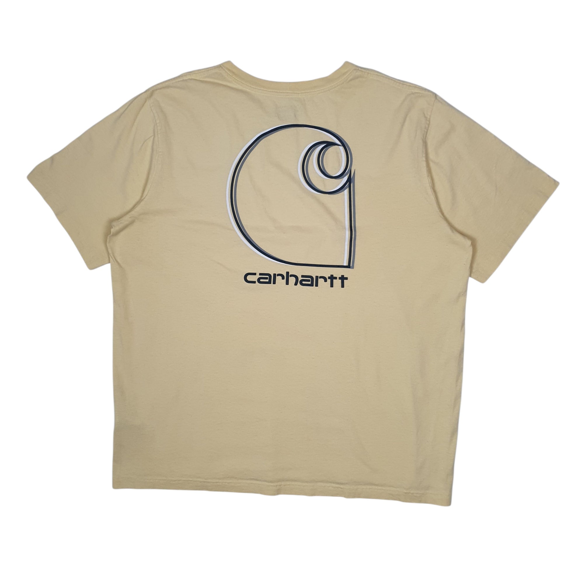 Mens Yellow Carhartt   T Shirt