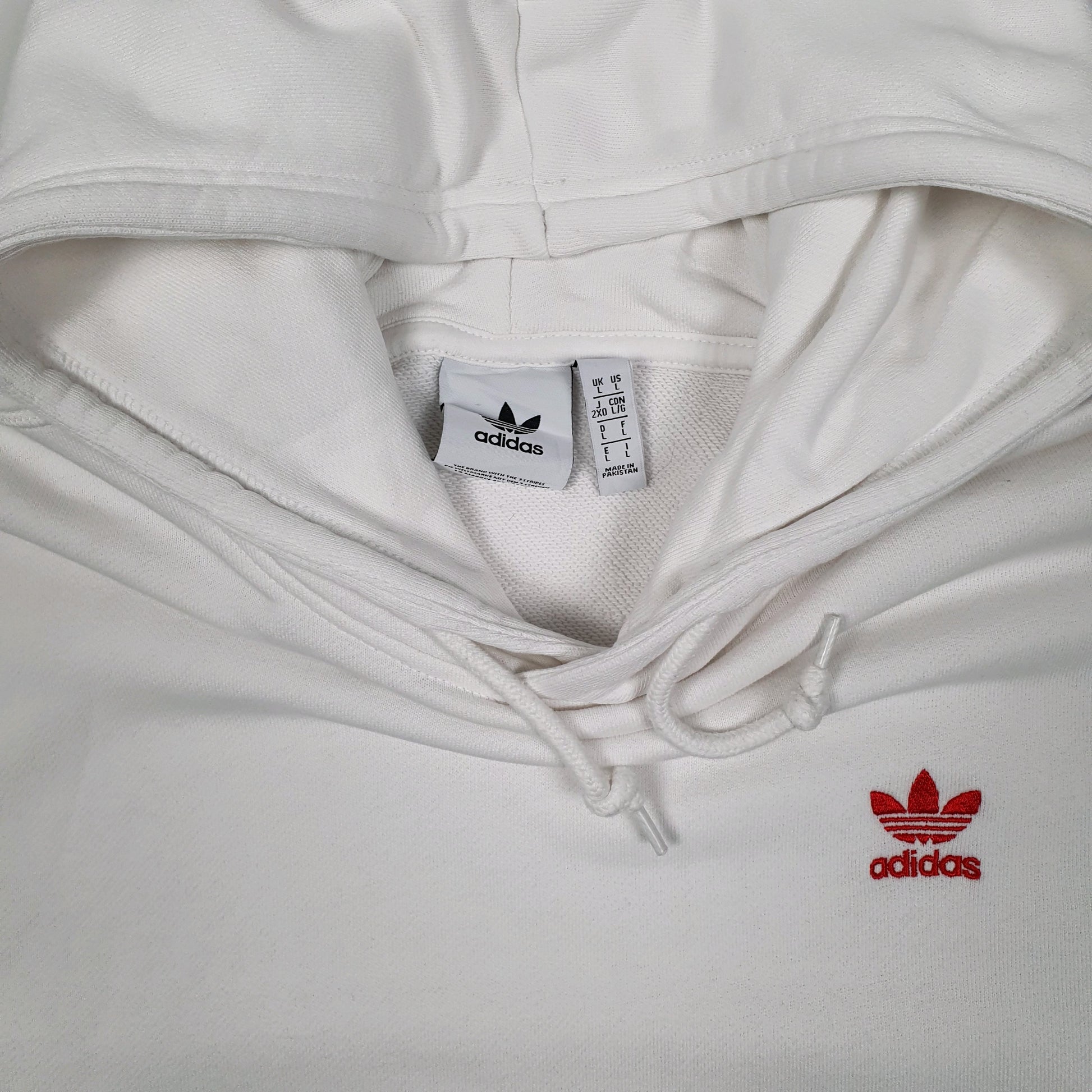 Mens White Adidas  Hoodie Jumper