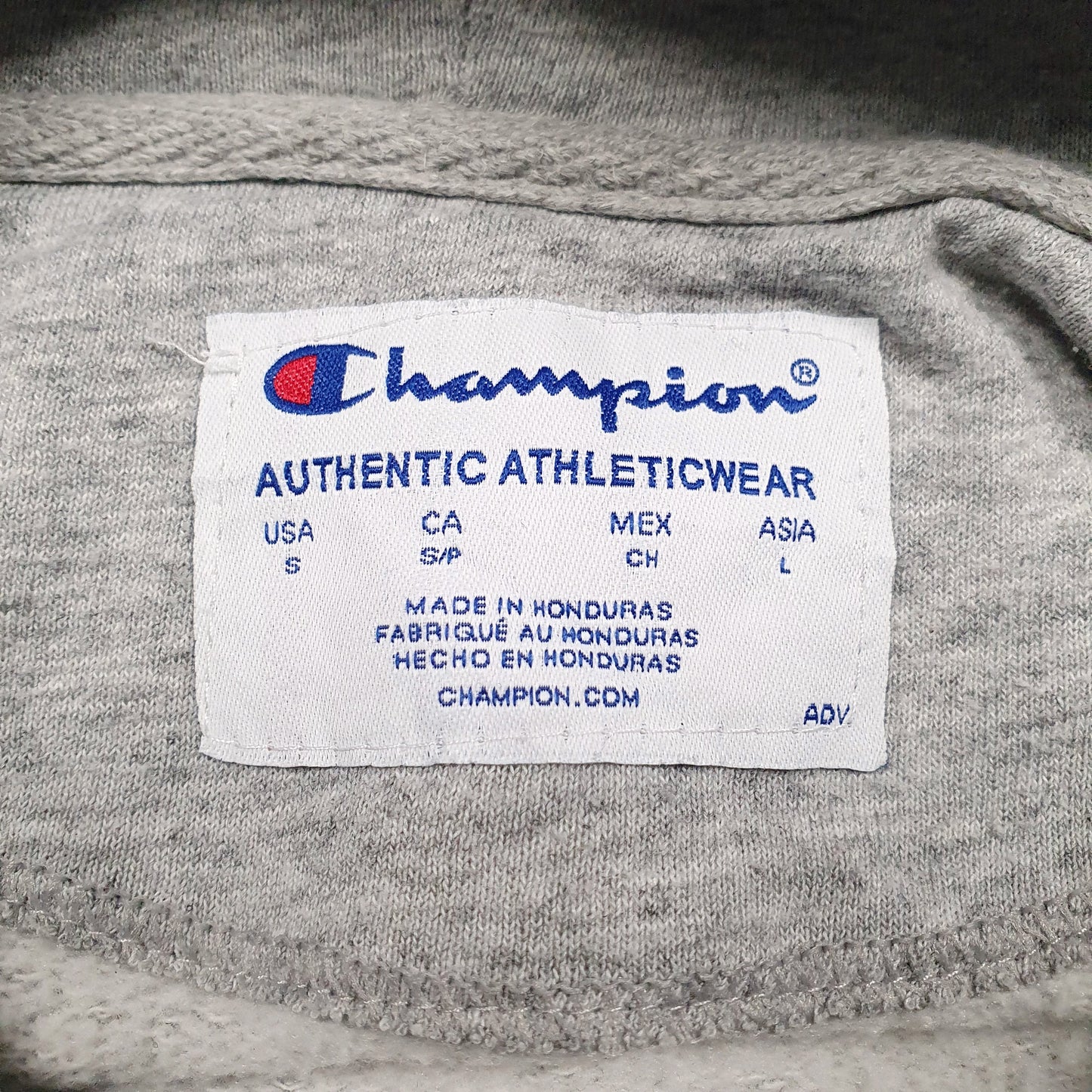 Womens Grey Champion Spellout Hoodie Jumper