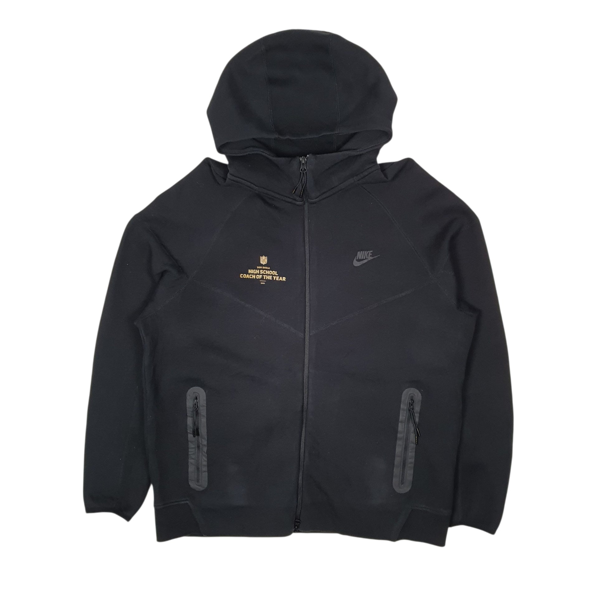 Mens Black Nike Hoodie NFL Coach Full Zip Jumper