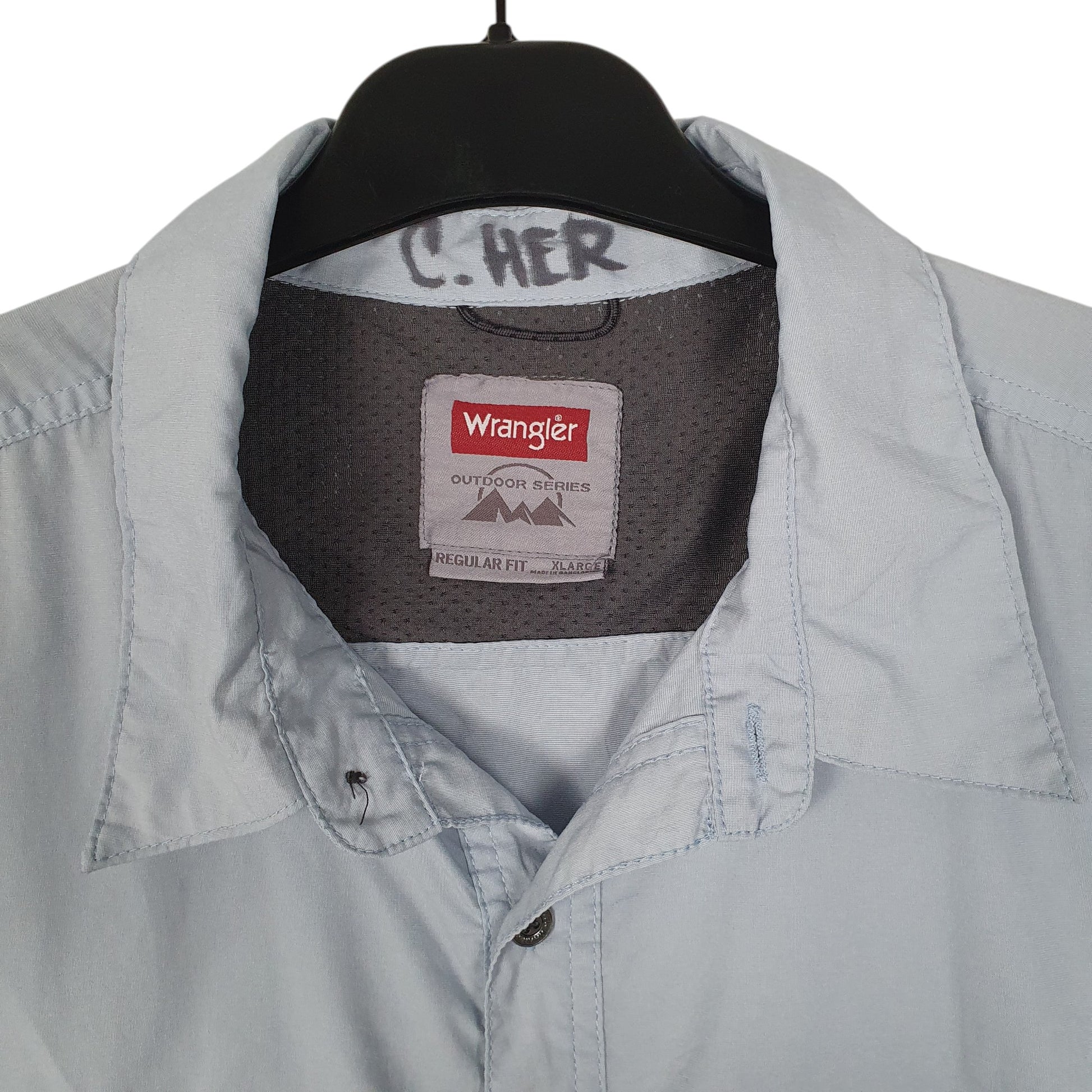 Mens Blue Wrangler   Shirt