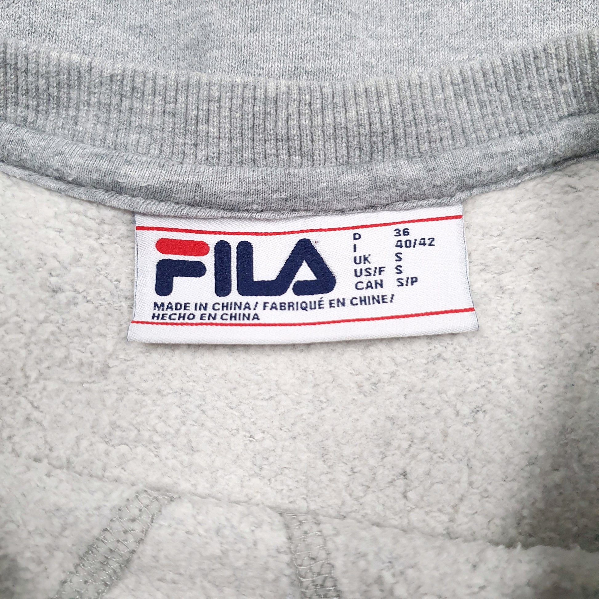 Womens Grey Fila  Crewneck Jumper