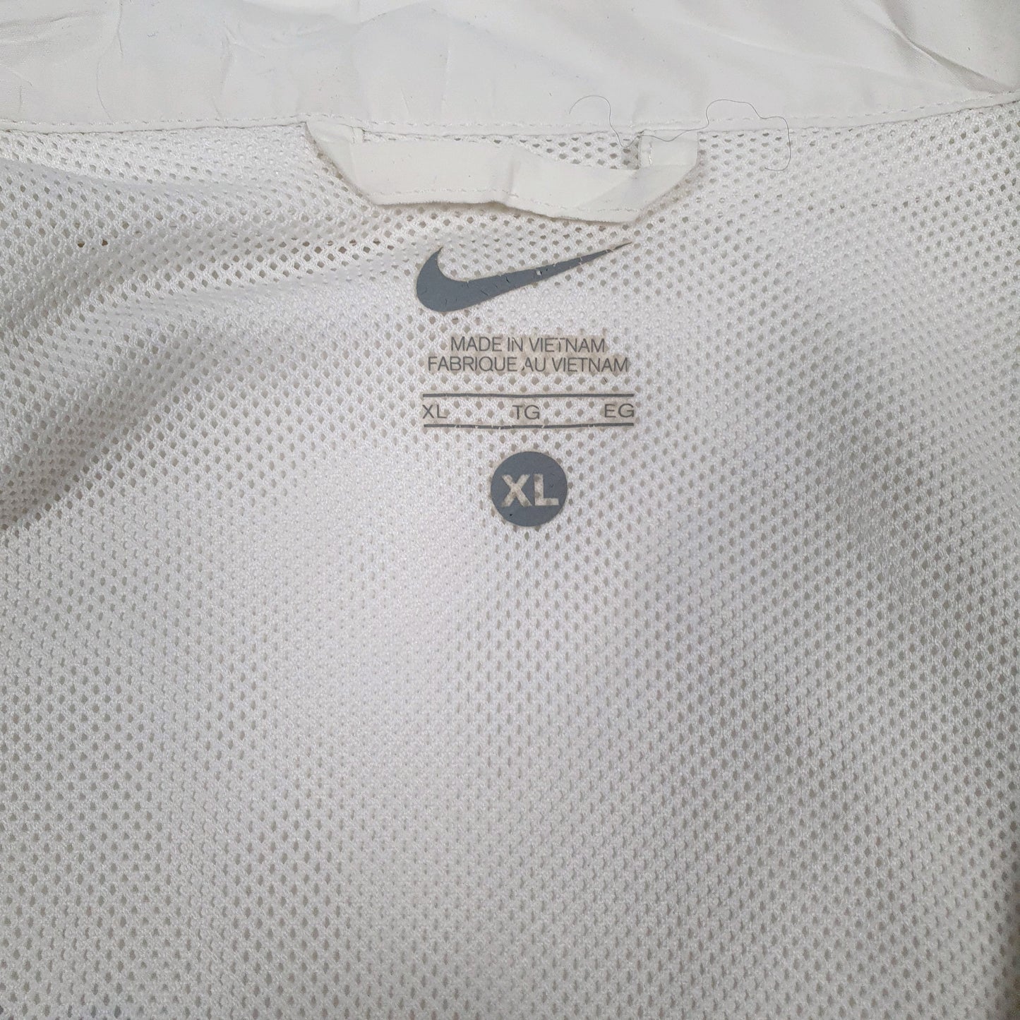 Mens White Nike  Full Zip Coat