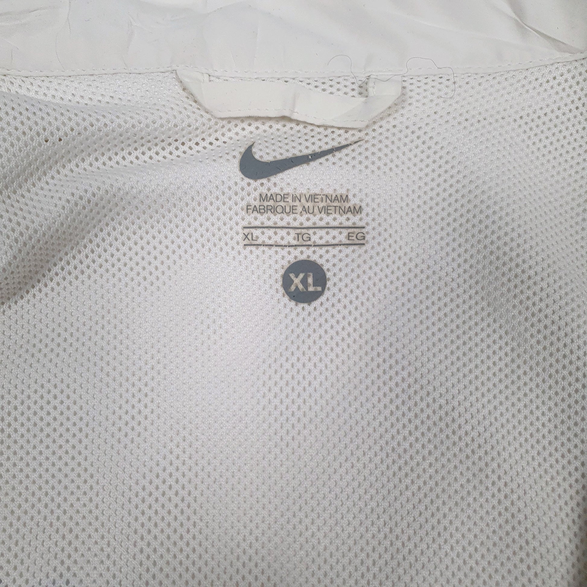 Mens White Nike  Full Zip Coat