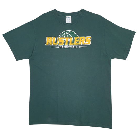 Mens Green Port & Company Rustlers Basketball Short Sleeve T Shirt
