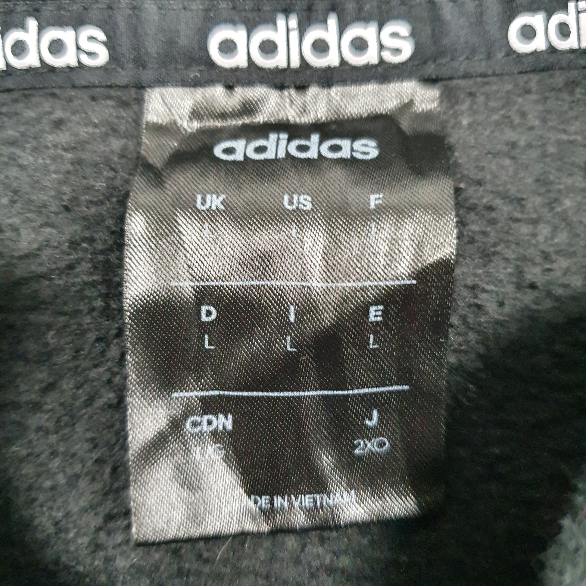Mens Black Adidas Spellout Hoodie Jumper