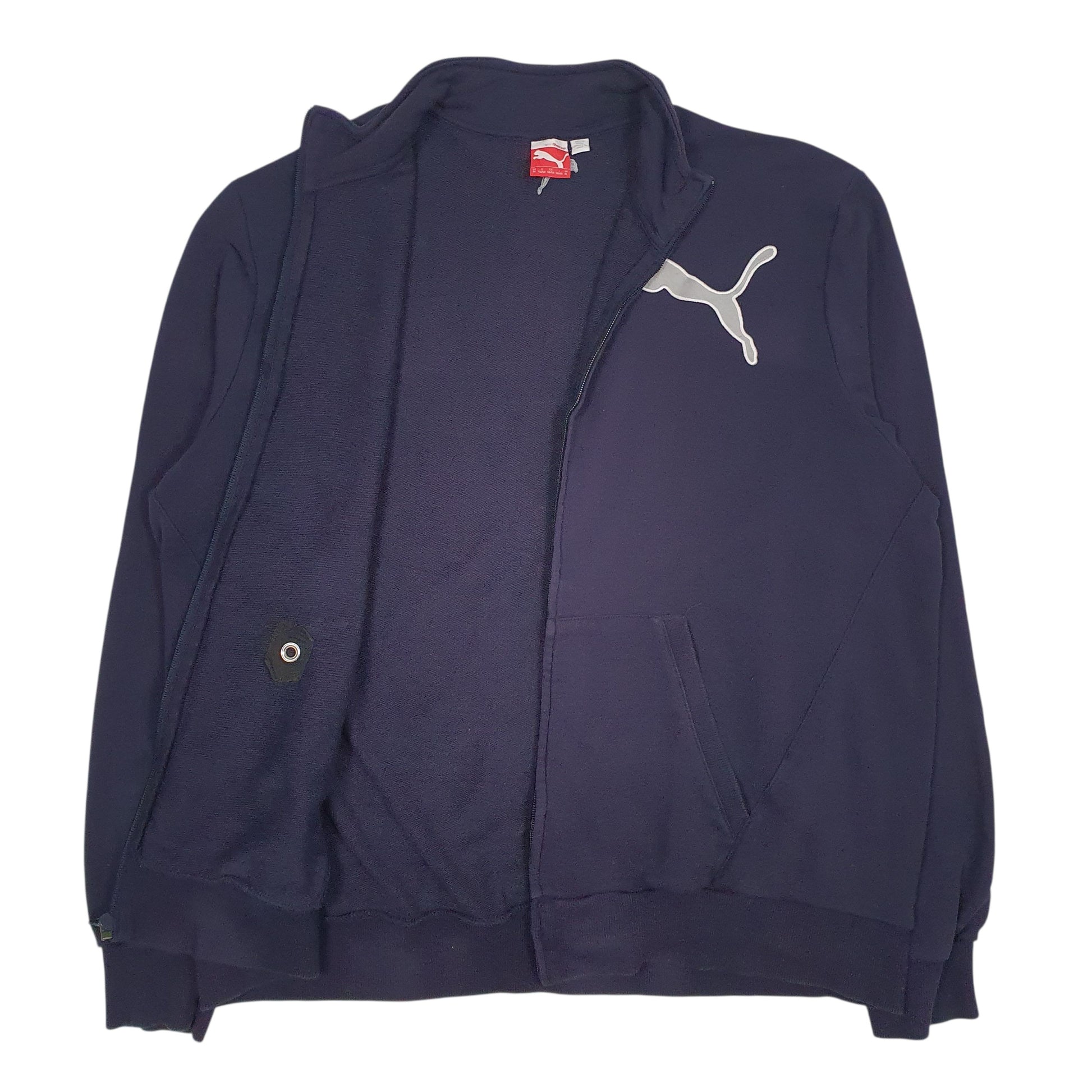 Mens Navy Puma  Full Zip Jumper