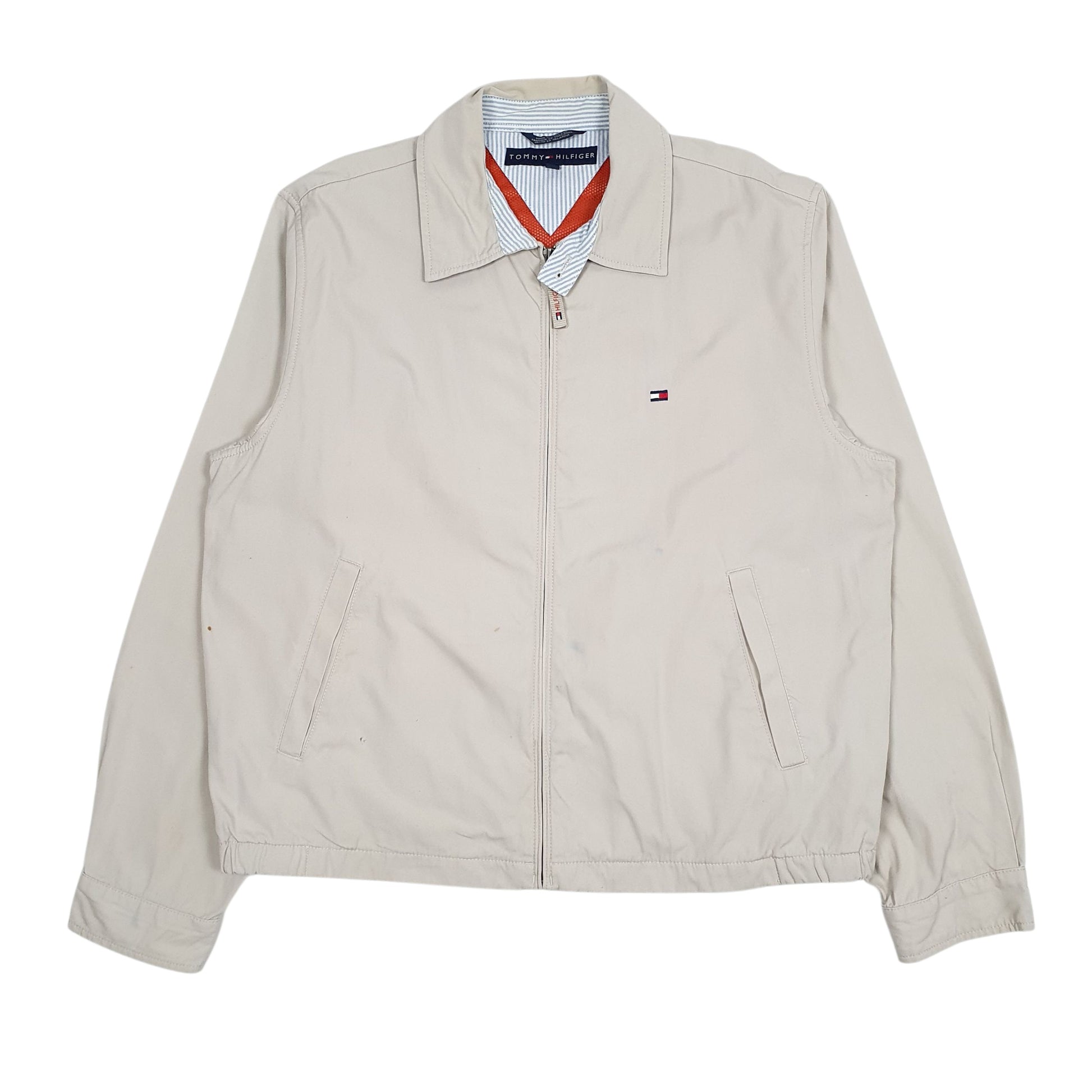 Mens Beige Tommy Hilfiger  Full Zip Coat