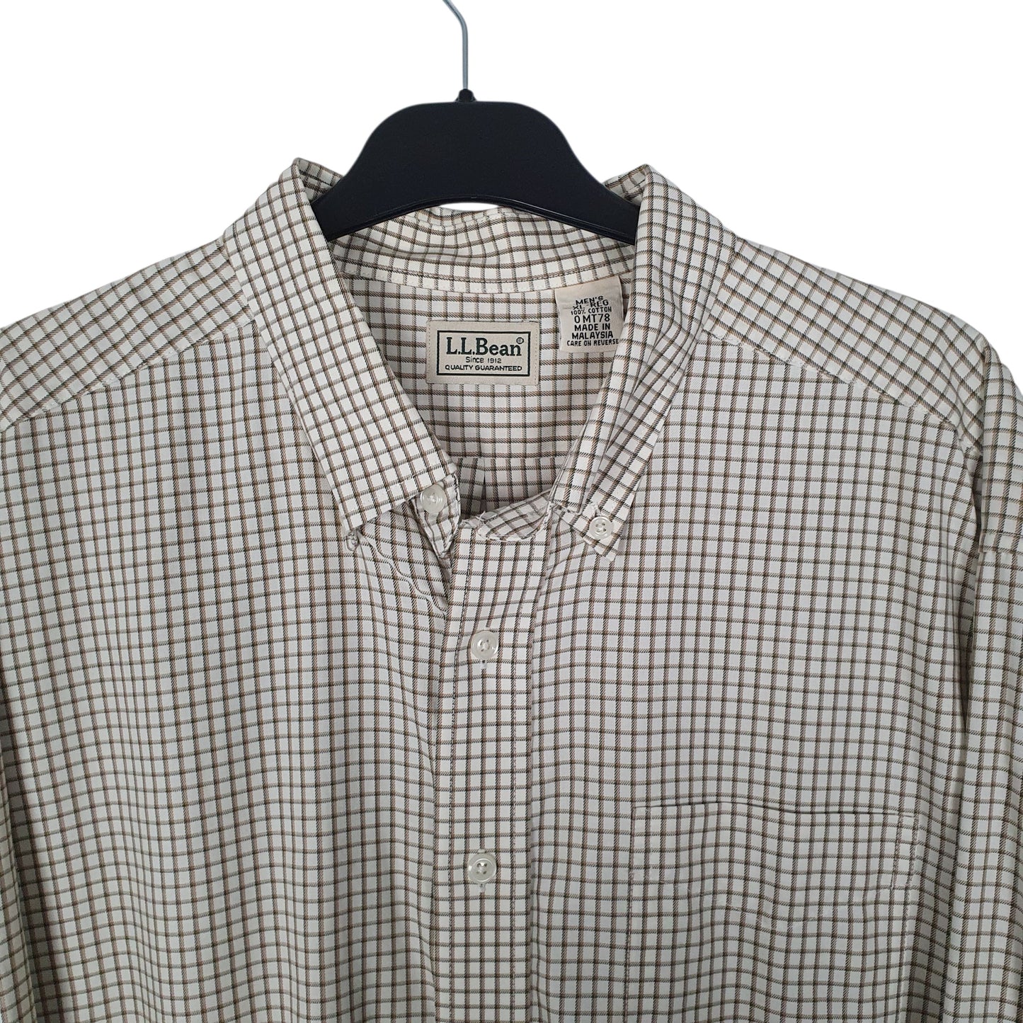 Mens Cream L.L.Bean   Shirt