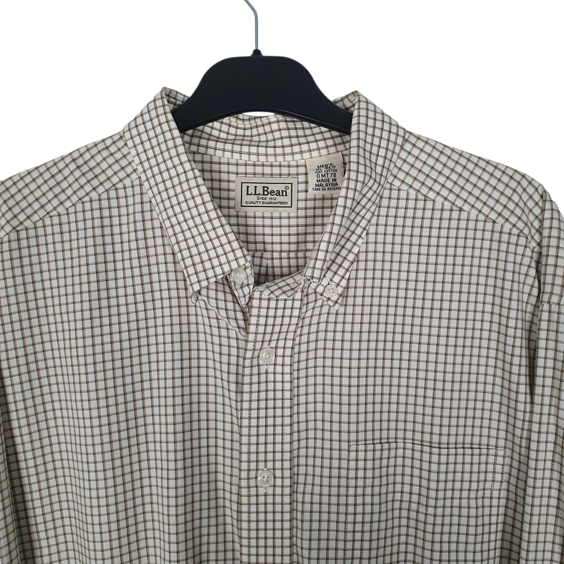 Mens Cream L.L.Bean   Shirt