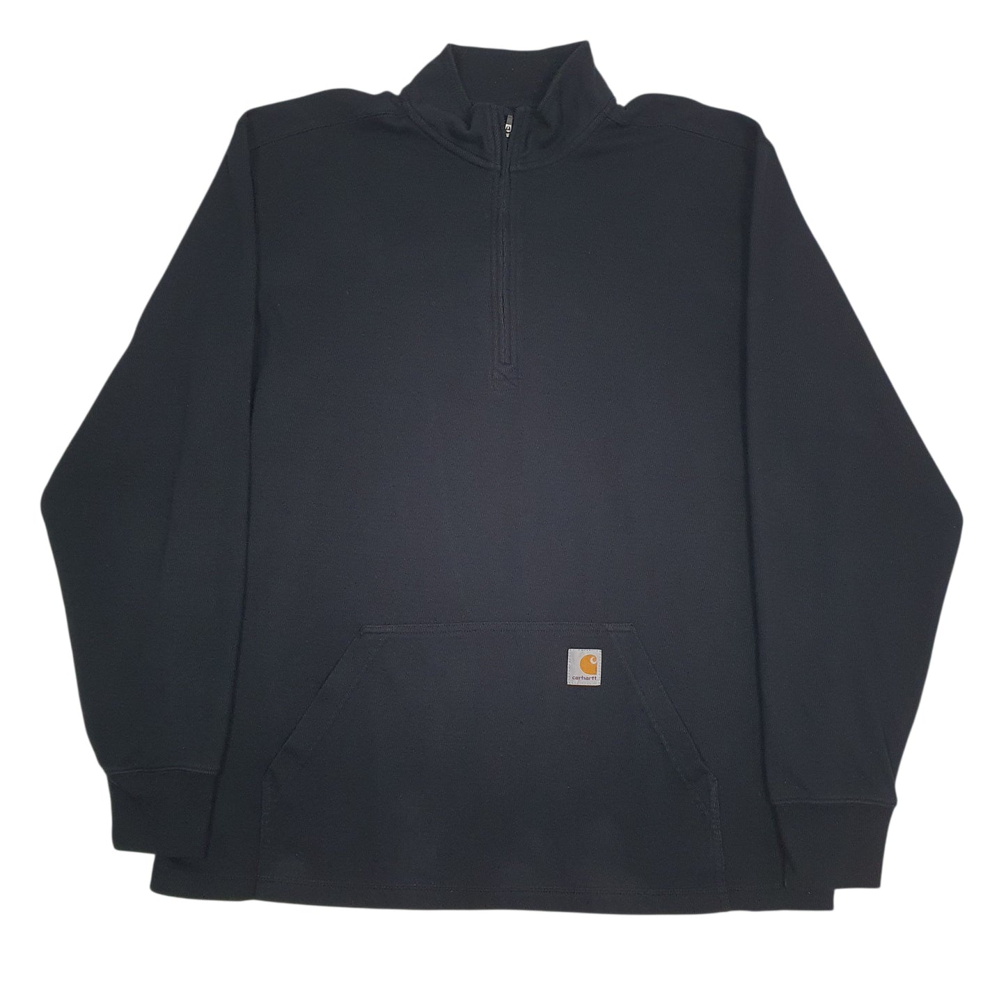 Mens Black Carhartt Lightweight Quarter Zip Jumper