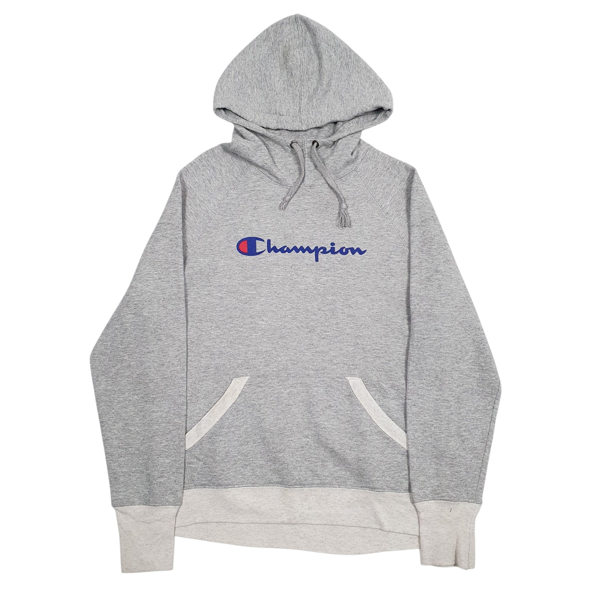 Womens Grey Champion Spellout Hoodie Jumper