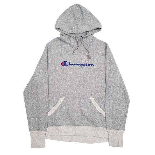 Womens Grey Champion Spellout Hoodie Jumper
