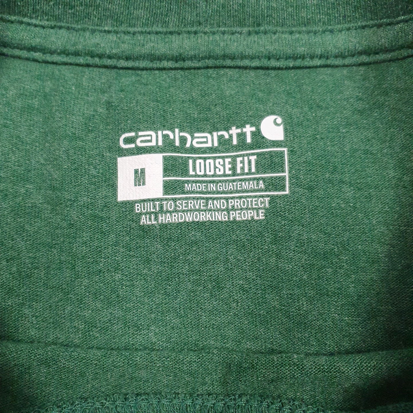 Mens Green Carhartt   T Shirt
