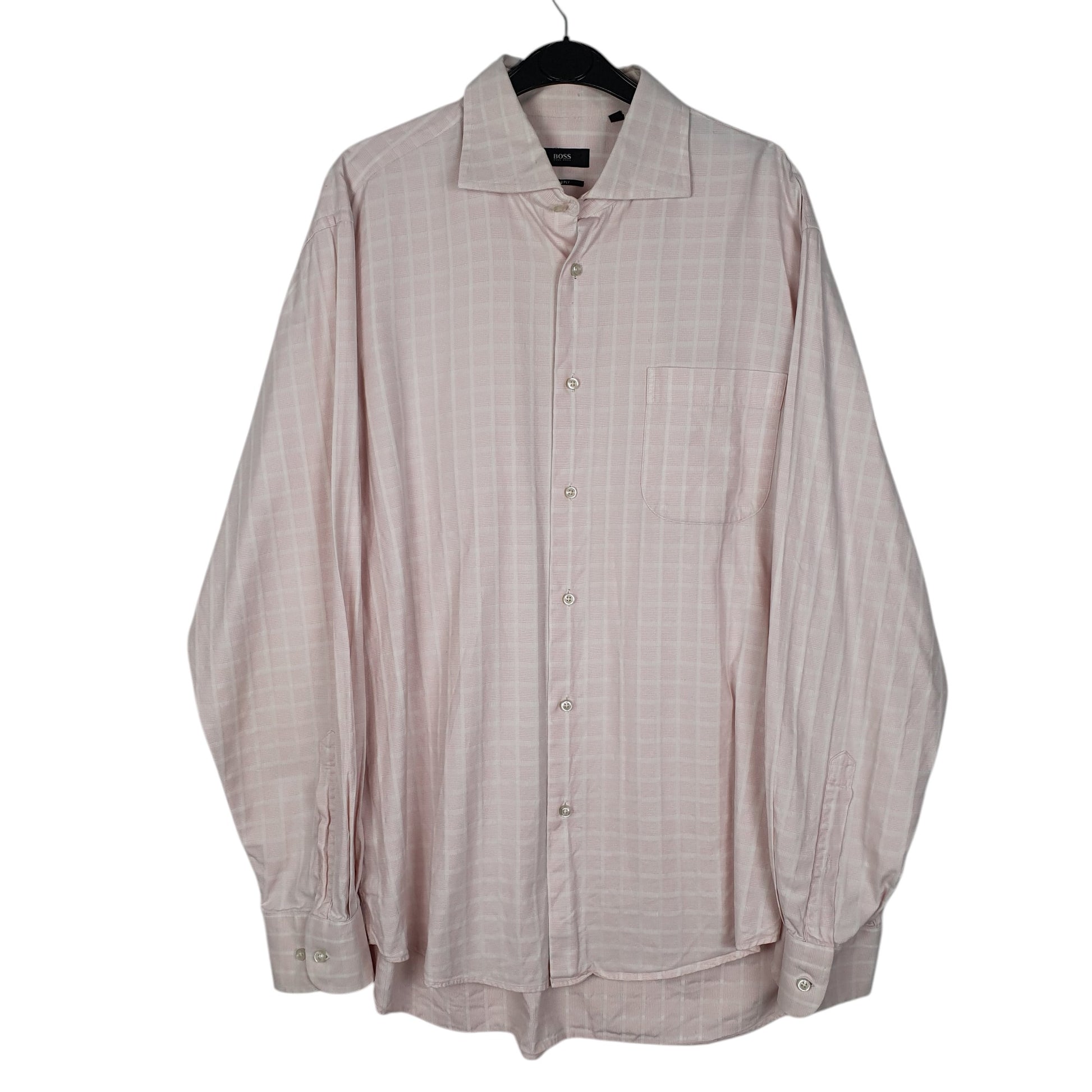 Mens Pink Hugo Boss  Long Sleeve Shirt