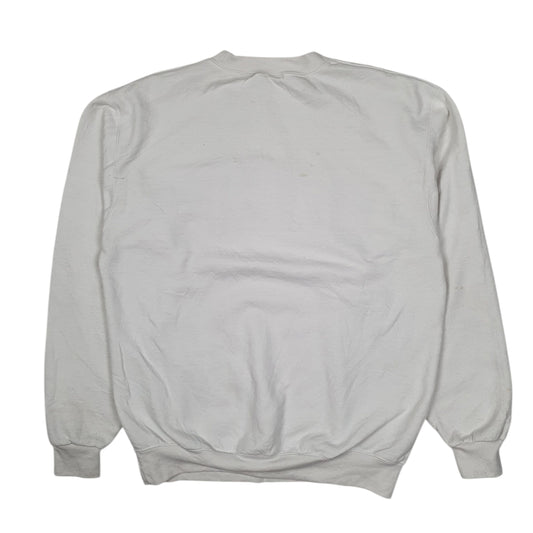 Mens White Champion Duke University Crewneck Jumper