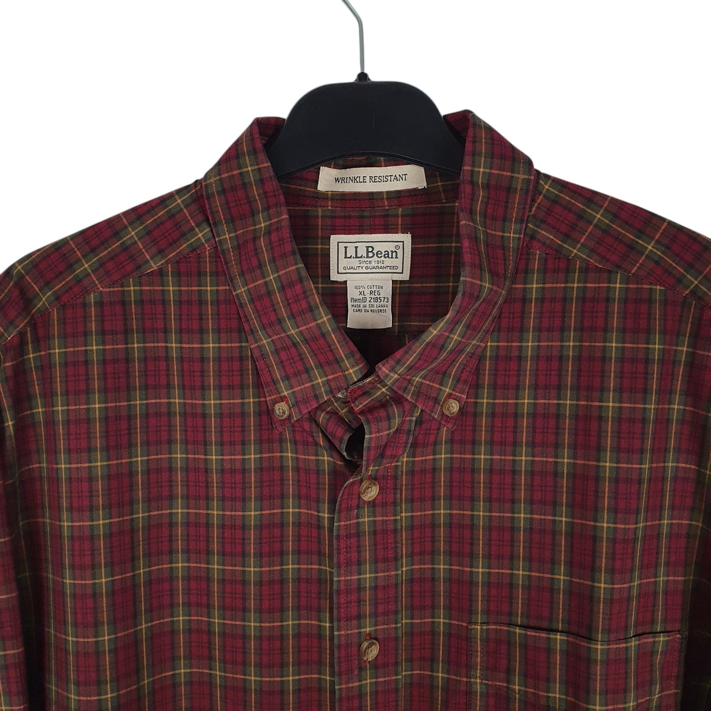 Mens Burgundy L.L.Bean   Shirt