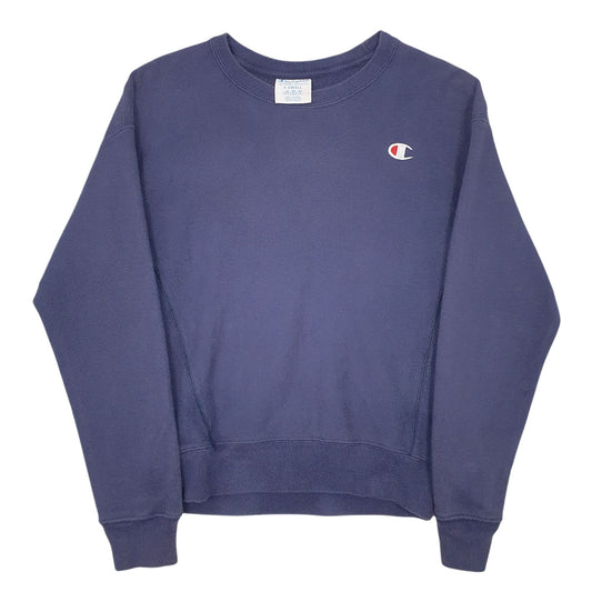 Womens Blue Champion Reverse Weave Crewneck Jumper