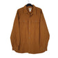Mens Tan L.L.Bean Thick Chamois Long Sleeve Shirt