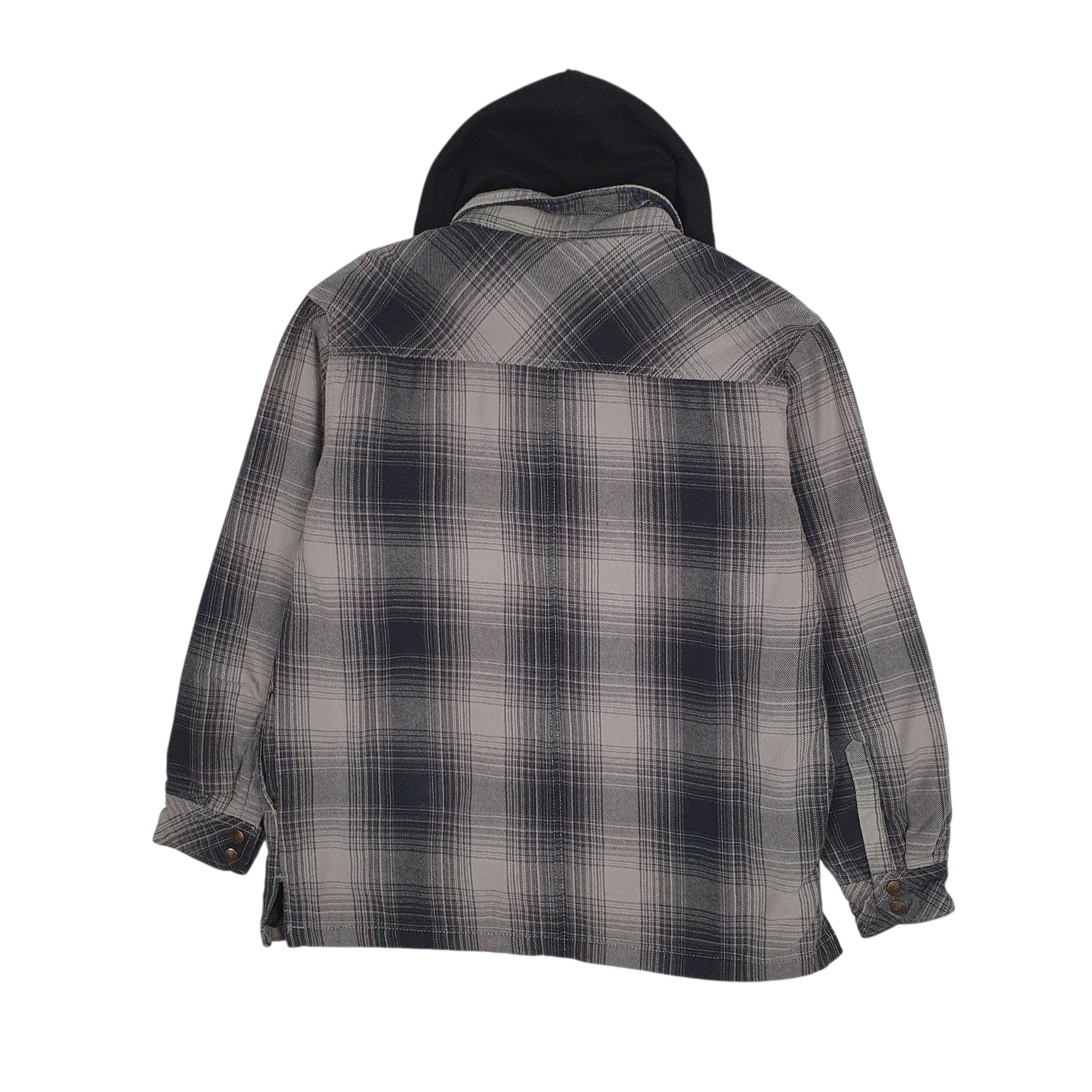 Mens Grey Dickies Chore Hoodie Plaid  Coat