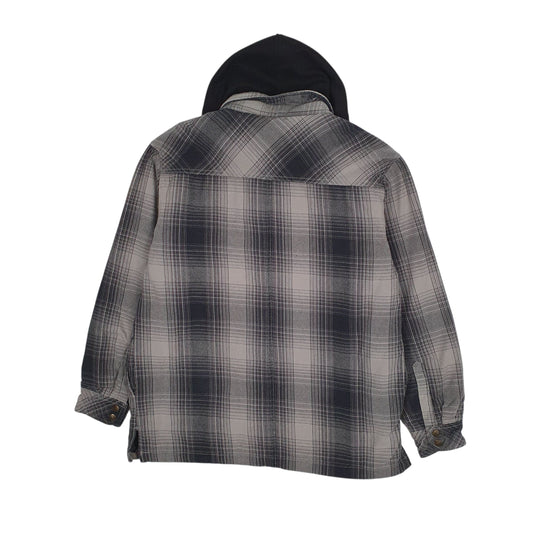 Mens Grey Dickies Chore Hoodie Plaid  Coat