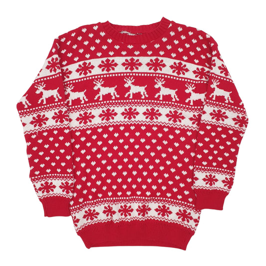 Womens Red Unbranded Christmas Made In The UK Crewneck Jumper