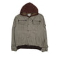 Mens Grey Pull & Bear Sherpa Lined Hoodie Military  Coat