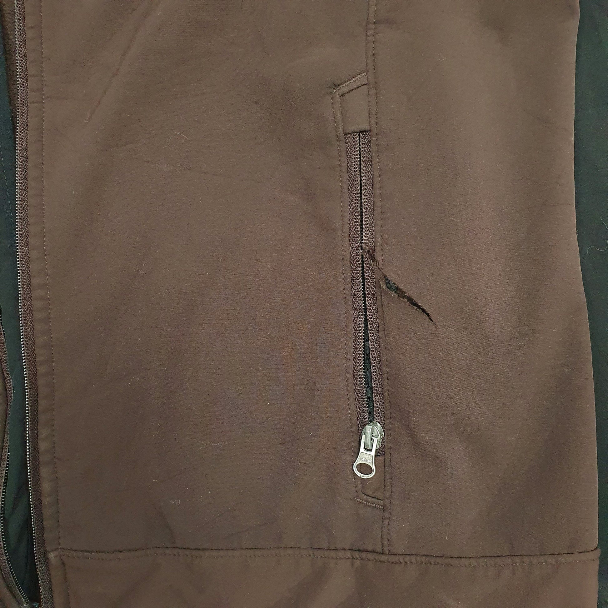 Mens Brown Starter  Crewneck Coat