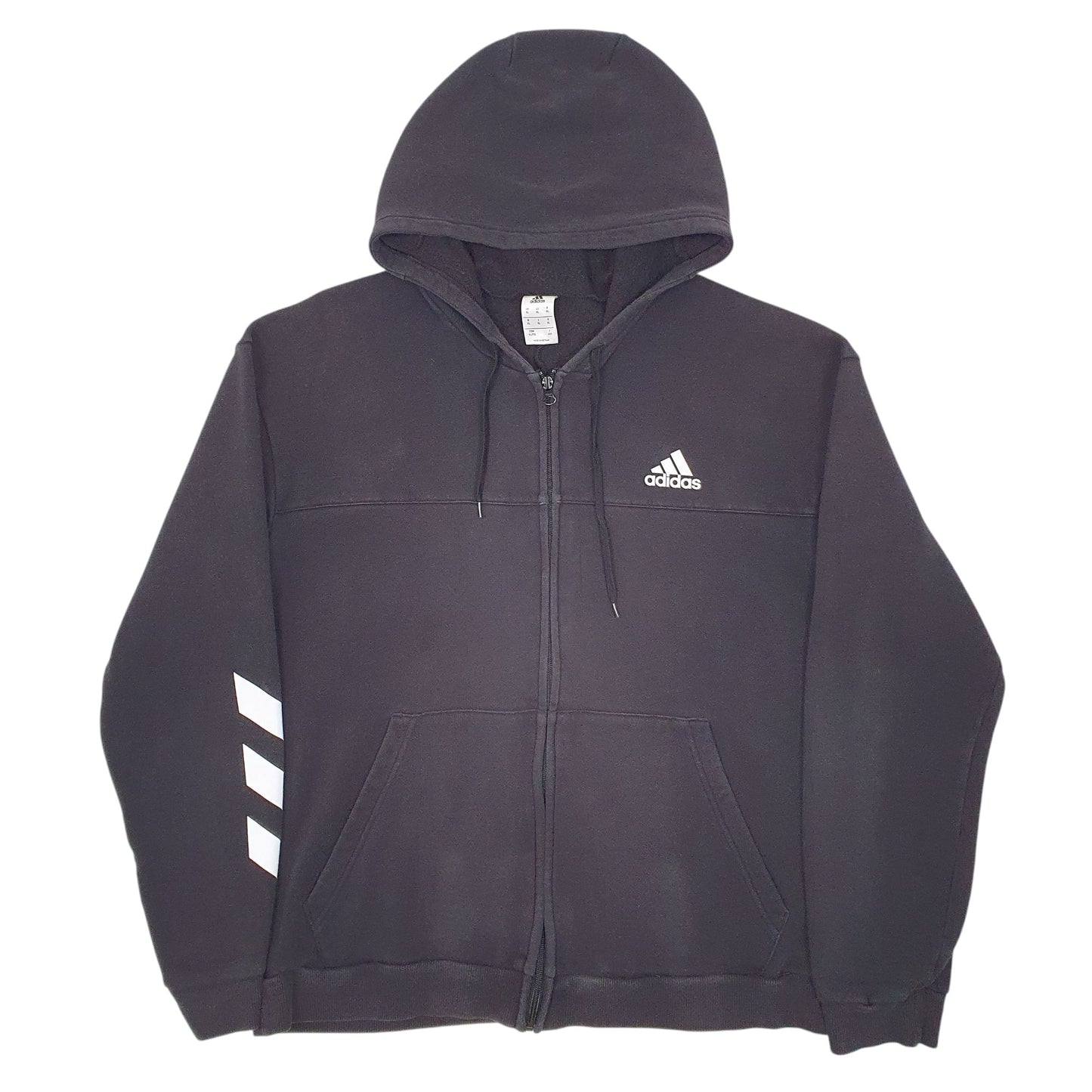 Mens Black Adidas  Full Zip Jumper