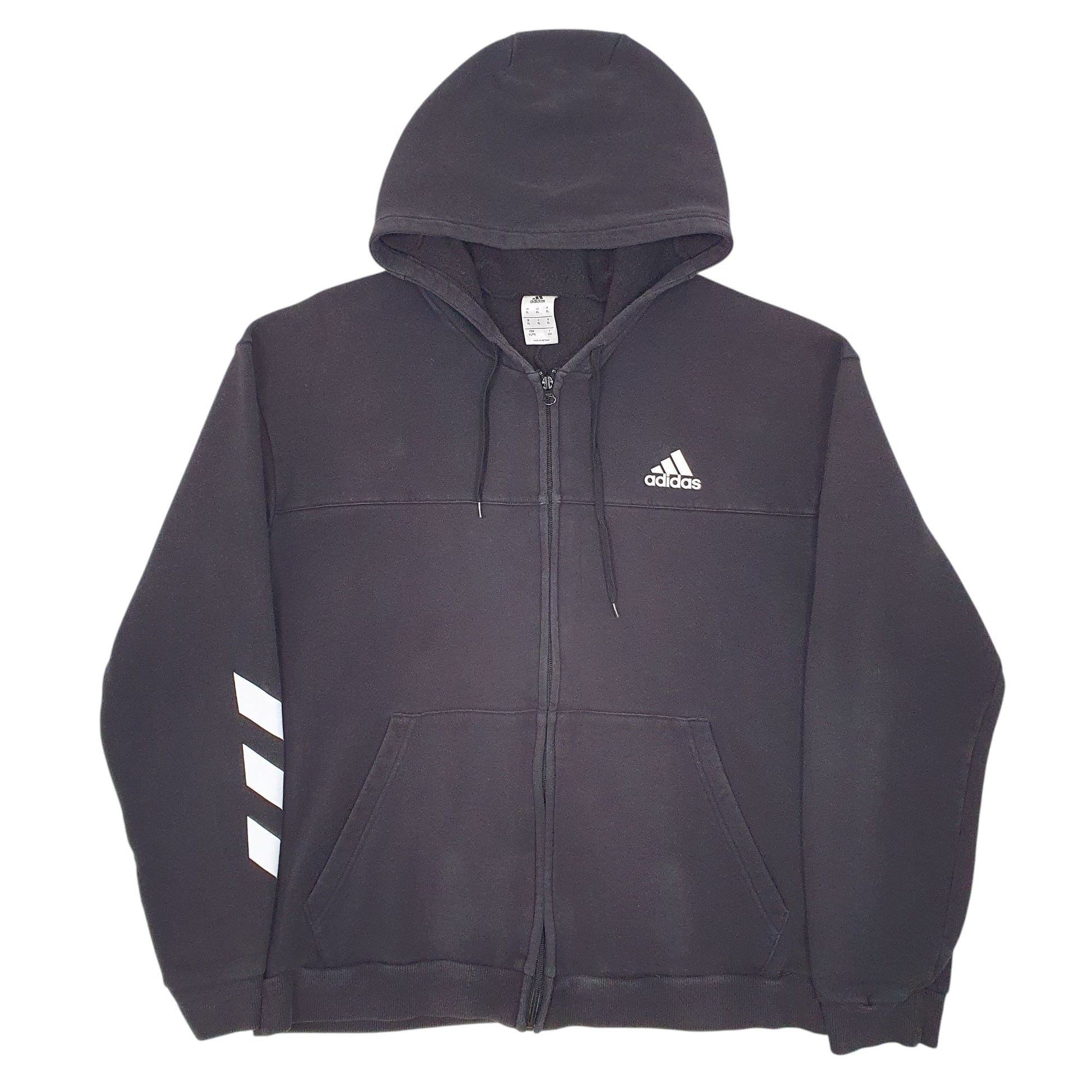 Mens Black Adidas  Full Zip Jumper