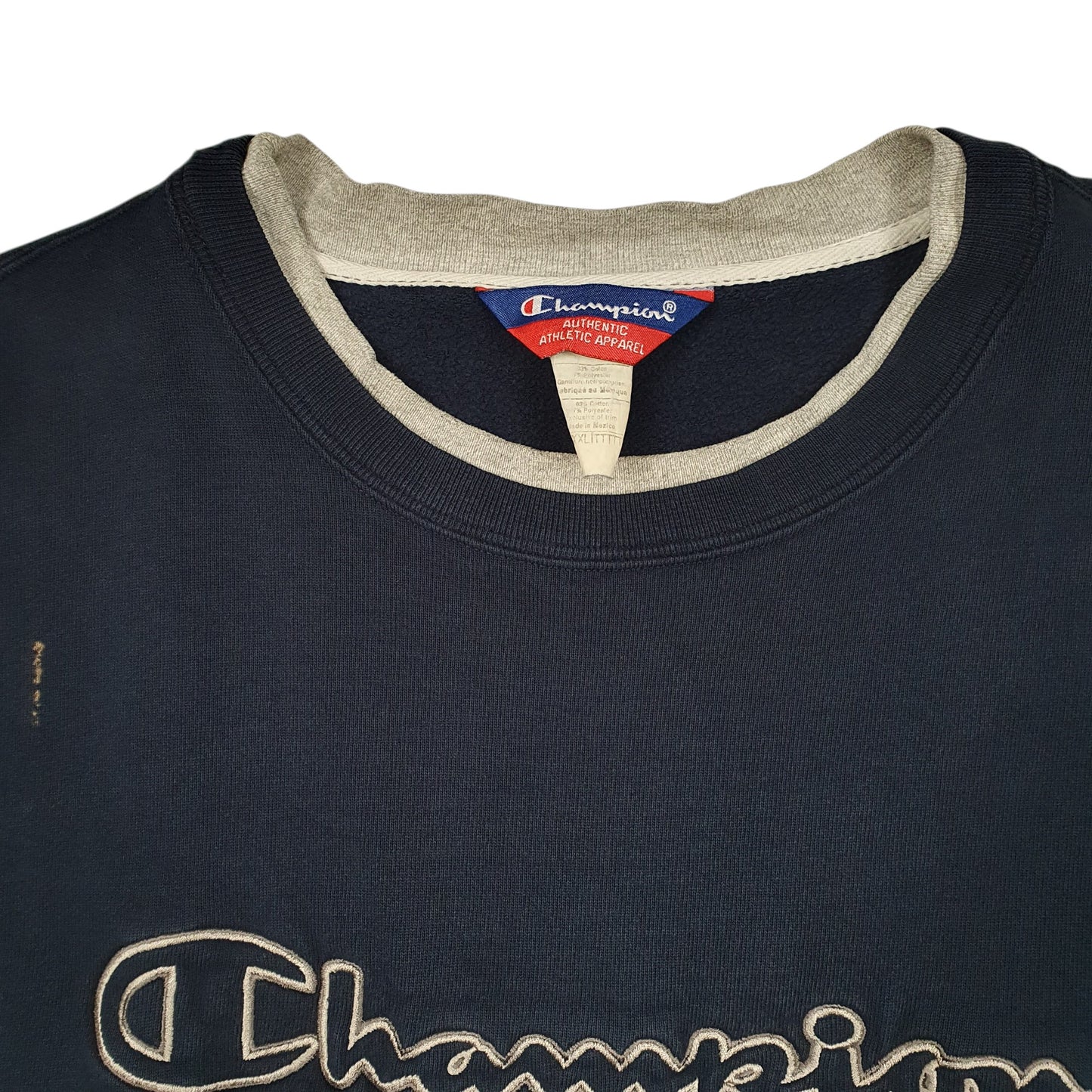 Mens Navy Champion Vintage 00s Crewneck Jumper
