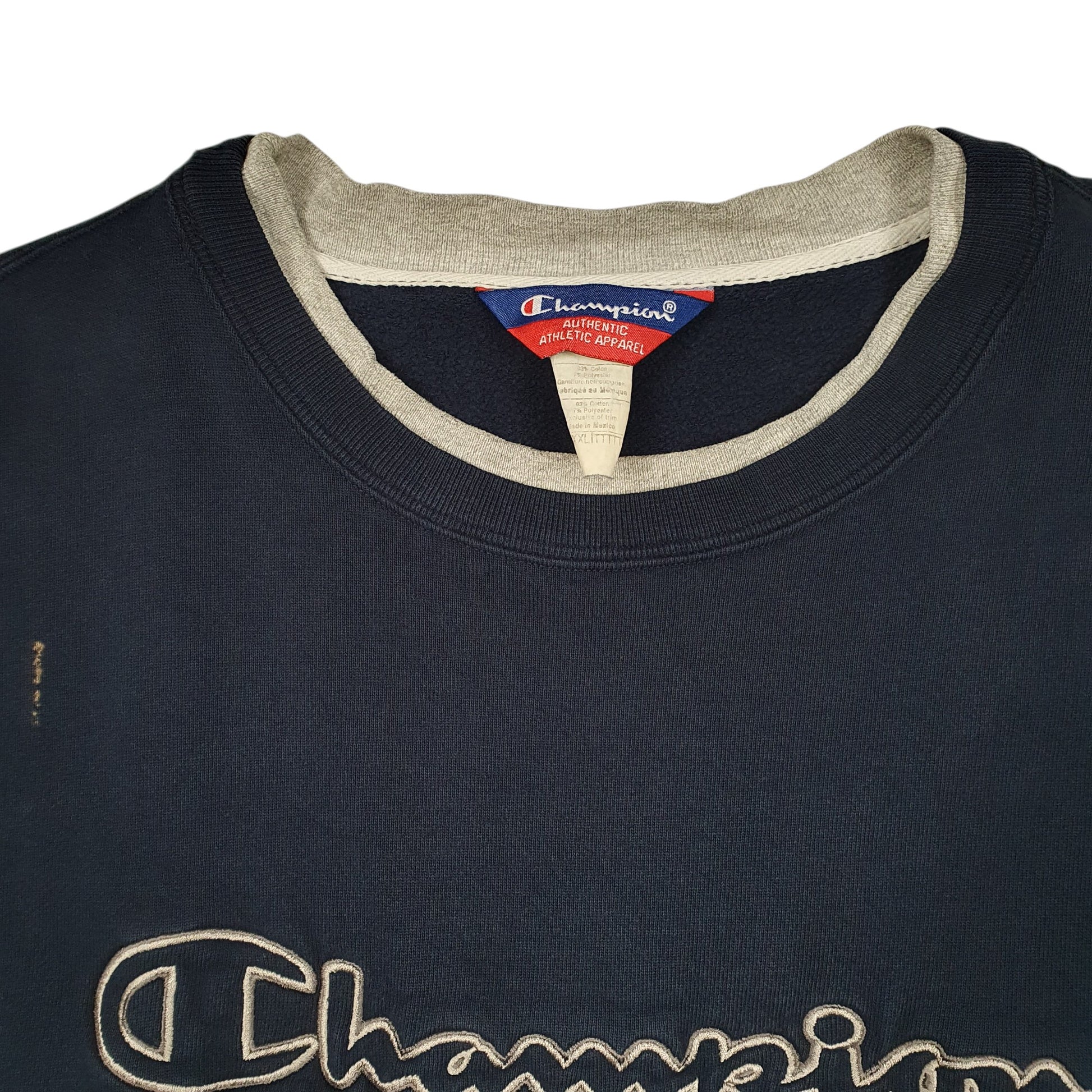Mens Navy Champion Vintage 00s Crewneck Jumper