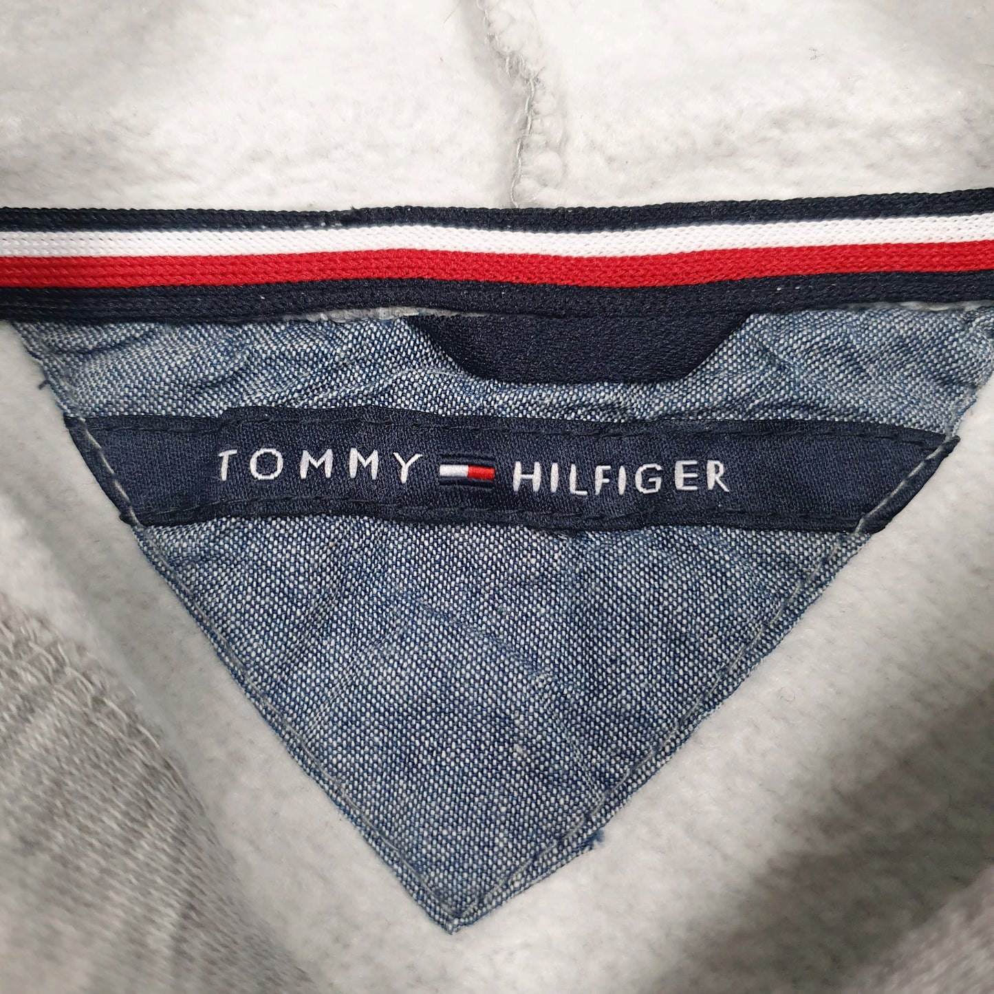 Womens Grey Tommy Hilfiger Spellout Hoodie Jumper