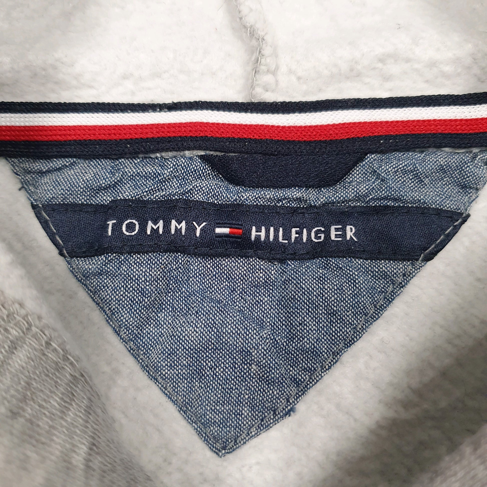 Womens Grey Tommy Hilfiger Spellout Hoodie Jumper