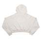 Womens Cream Adidas Crop Top Hoodie Jumper