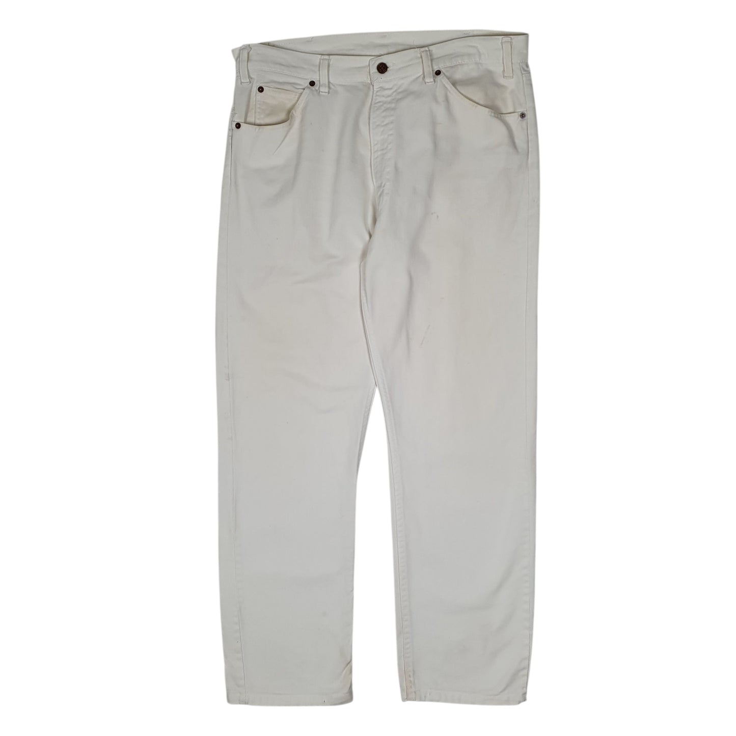 Mens White Levis Vintage 1980s Made In USA 505 JeansW36 L30