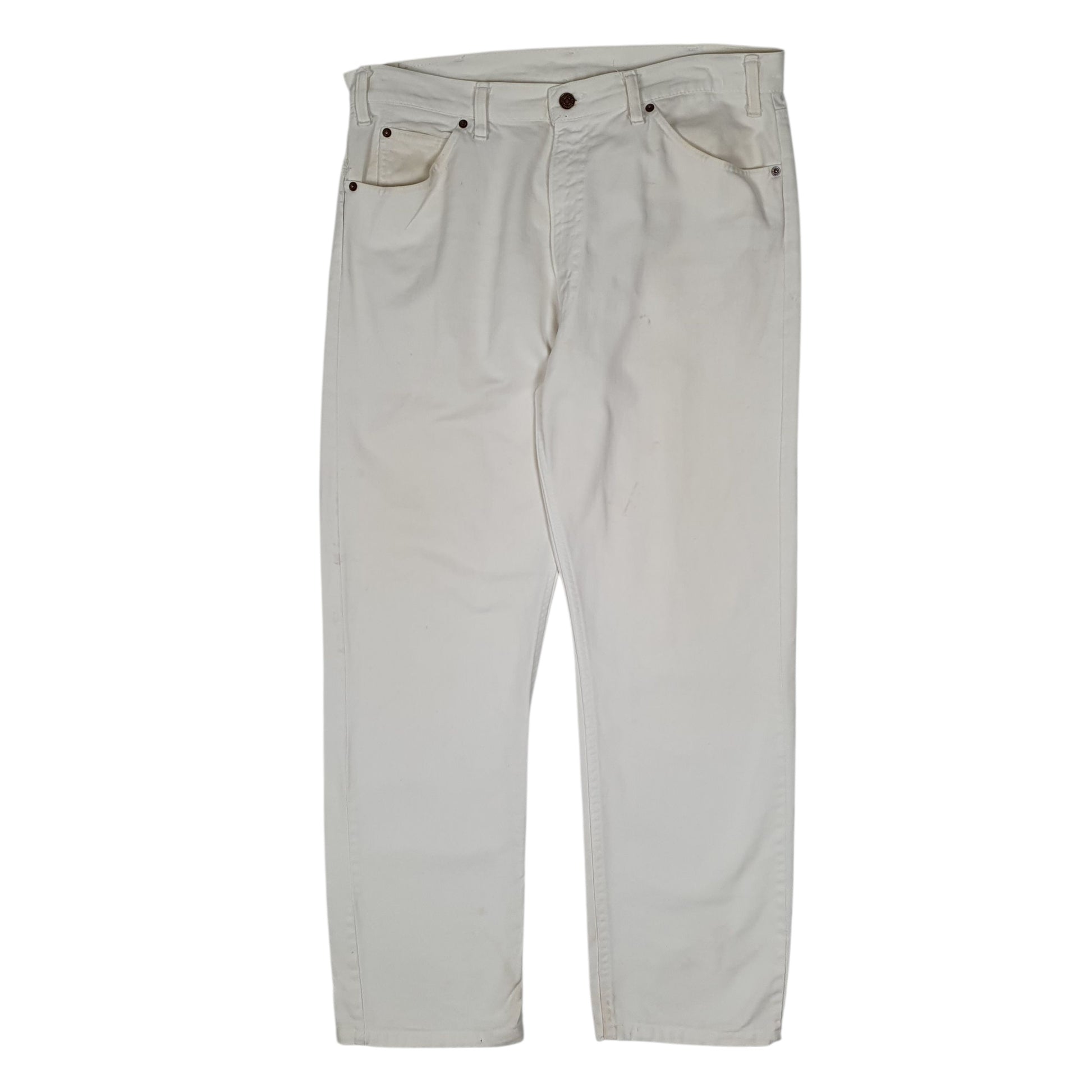 Mens White Levis Vintage 1980s Made In USA 505 JeansW36 L30