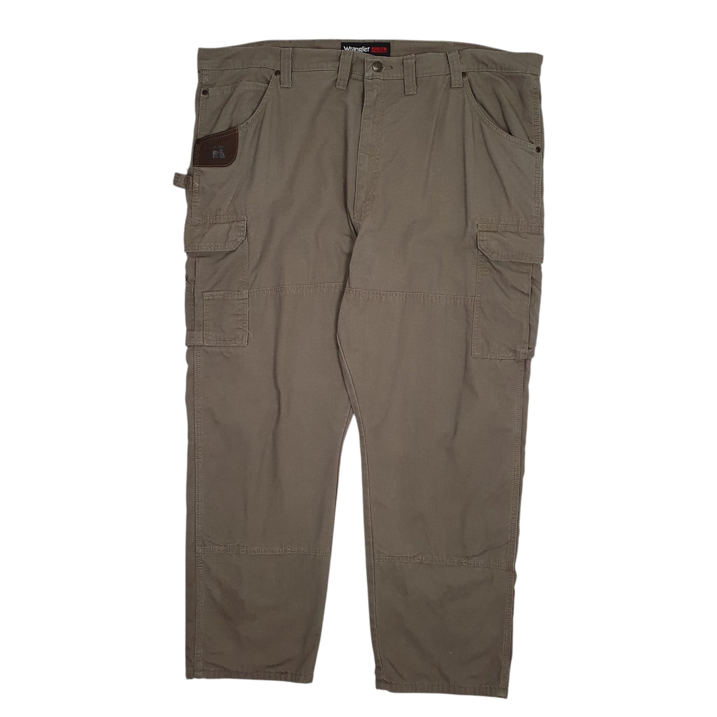 Mens Brown Wrangler Riggs Workwear Fleece Lined Cargo Trousers