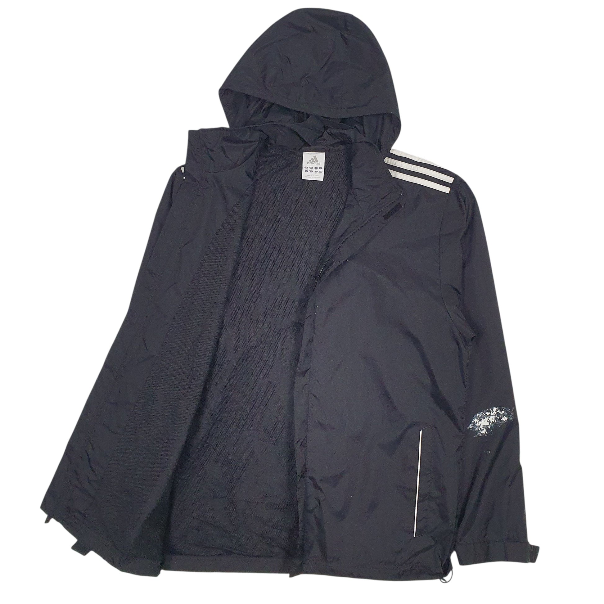 Mens Black Adidas  Crewneck Coat