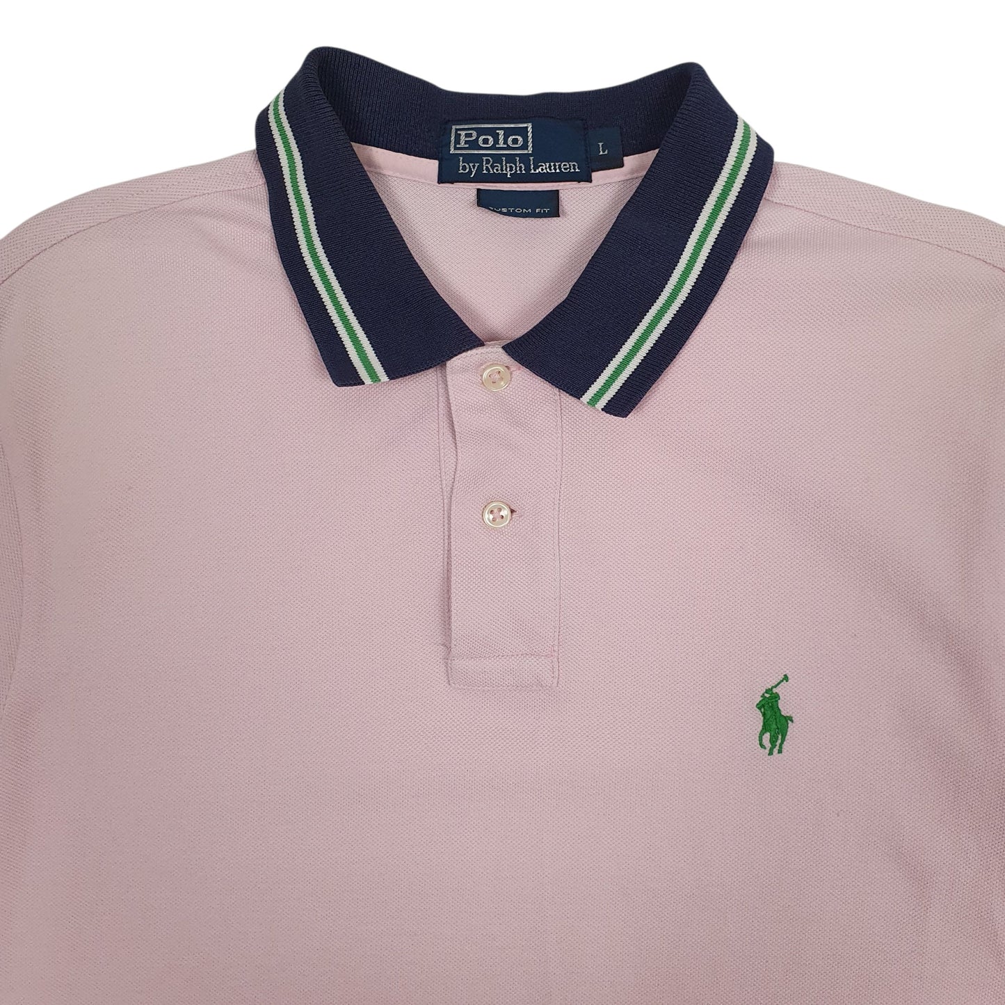 Mens Pink Polo Ralph Lauren Custom Fit  Polo Shirt