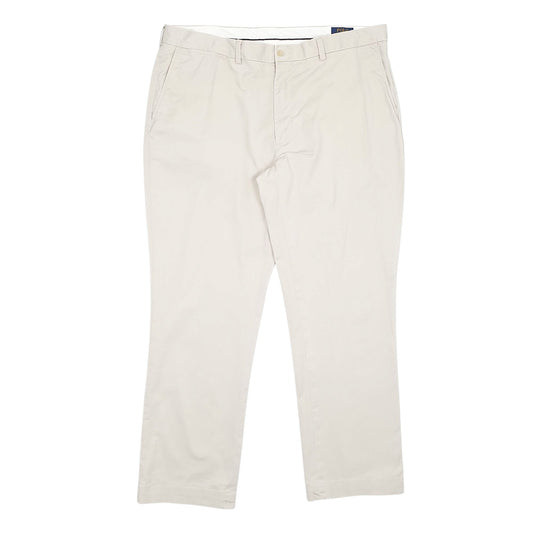 Mens Cream Polo Ralph Lauren Stretch Classic Fit Chino Trousers
