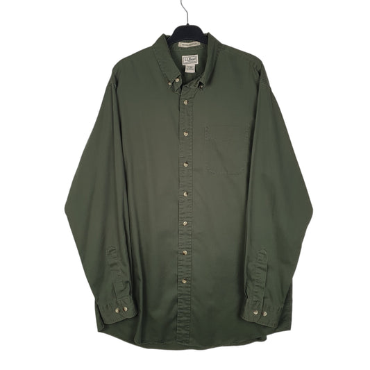 Mens Green L.L.Bean  Long Sleeve Shirt