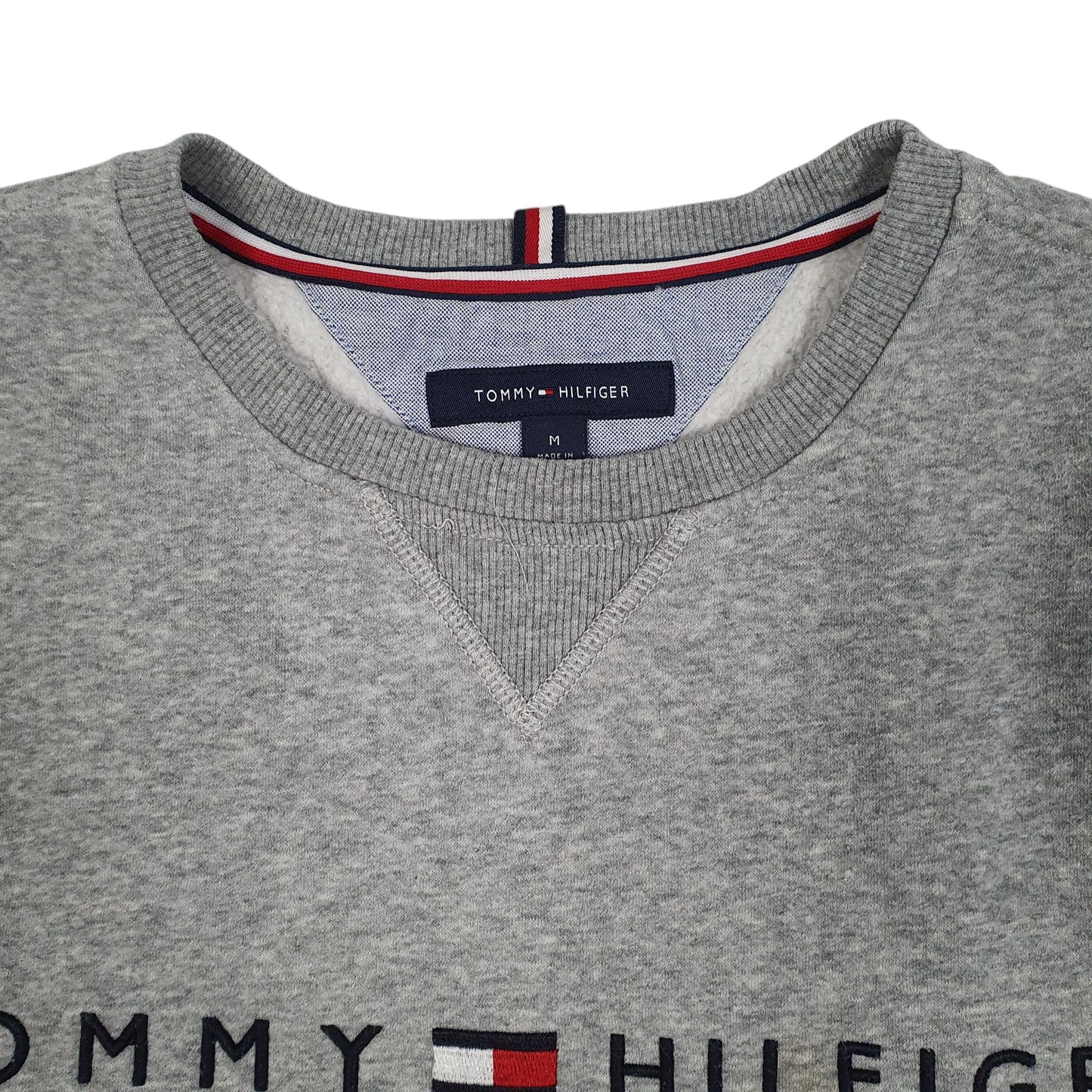 Mens Grey Tommy Hilfiger  Crewneck Jumper