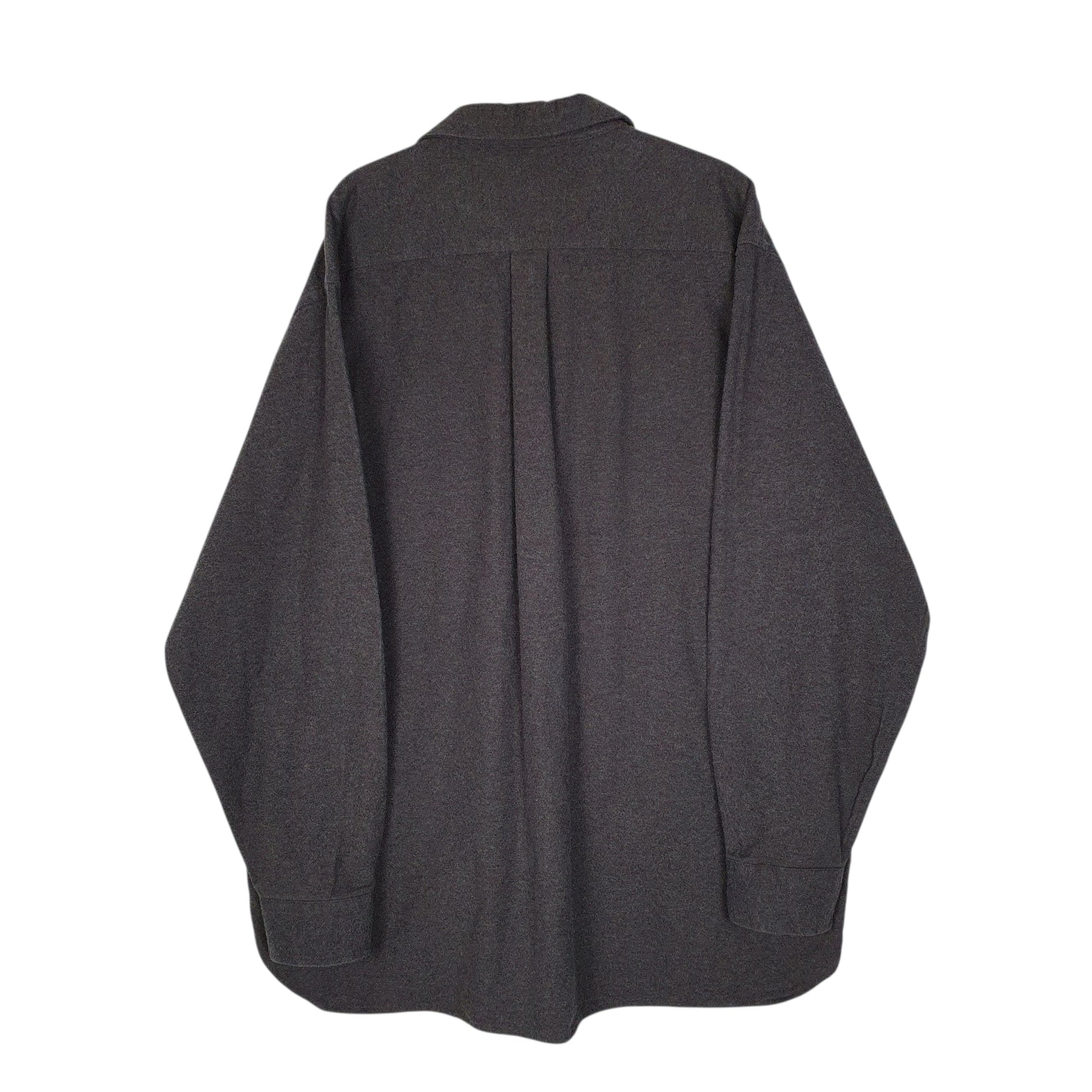 Mens Grey L.L.Bean Thick Chamois  Shirt