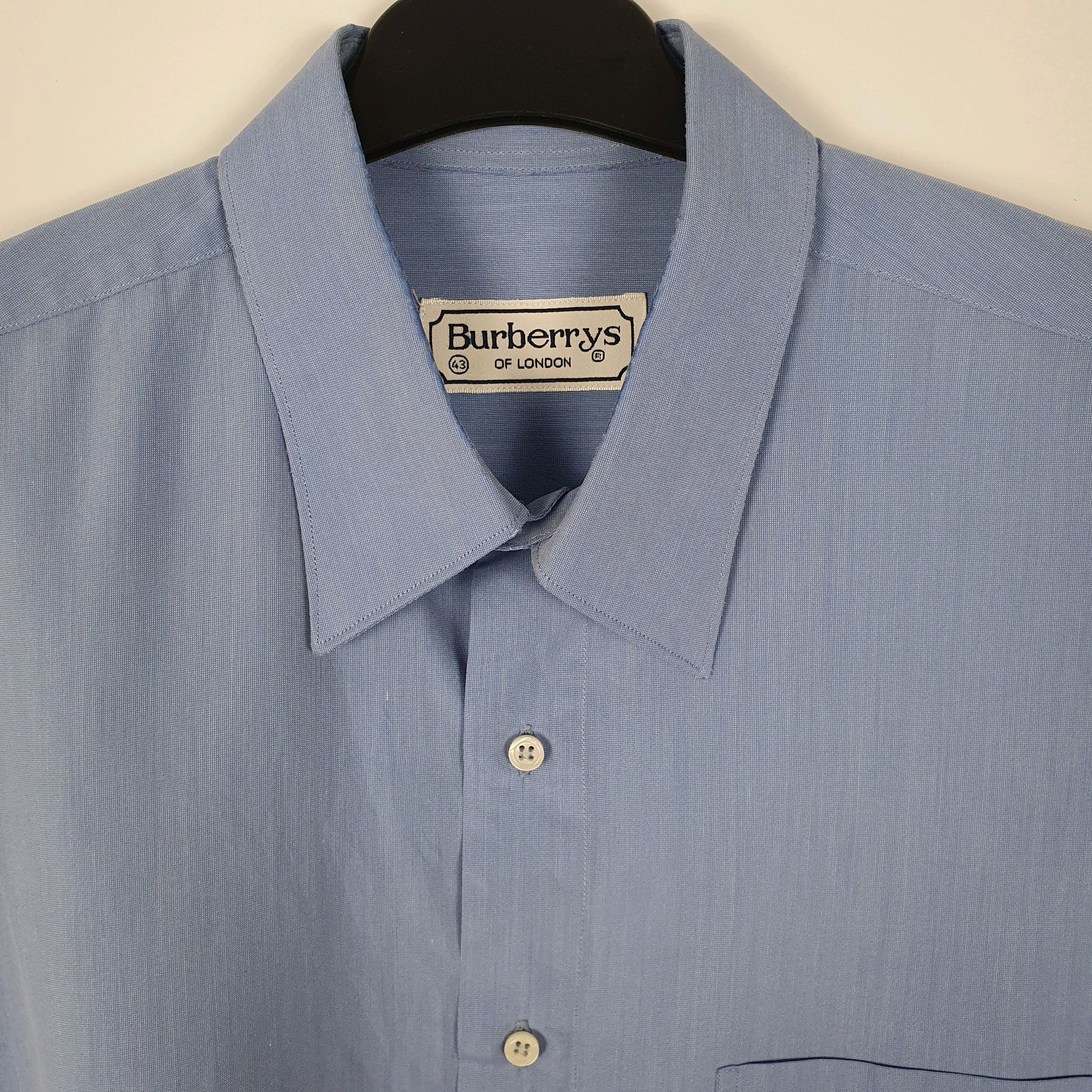 Mens Blue Burberry Vintage 90s  Shirt
