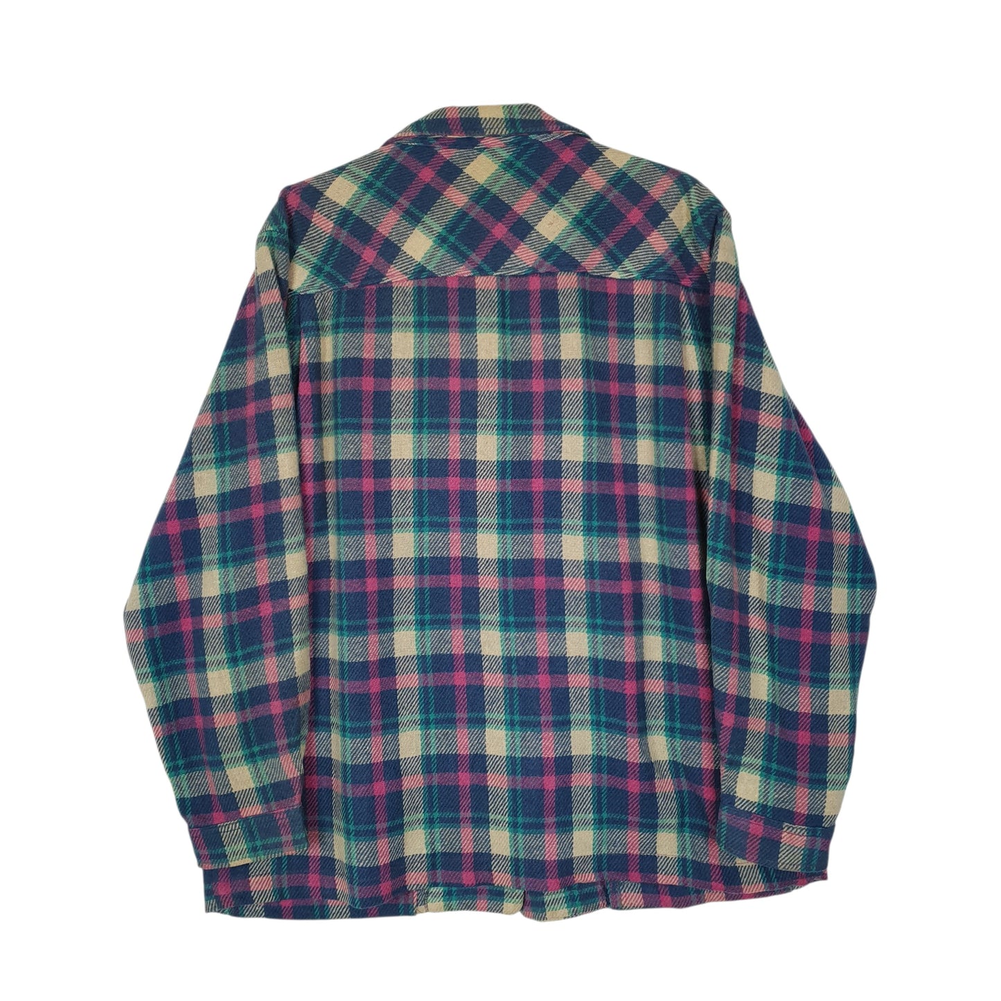 Womens Blue Woolrich Thick Shacket Jacket Vintage 1980s Hoodie Shirt