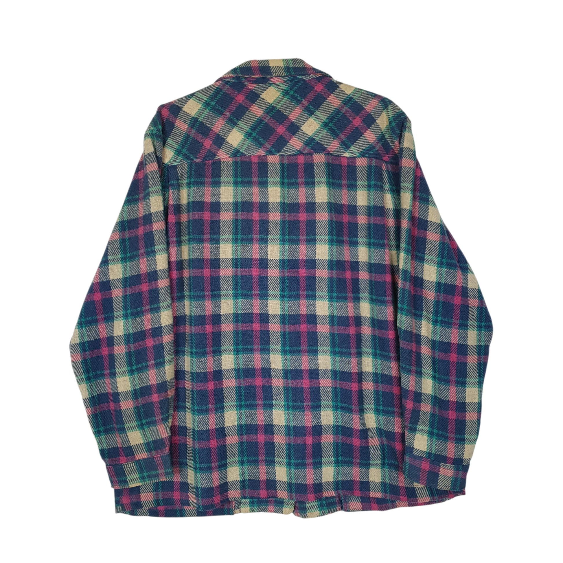 Womens Blue Woolrich Thick Shacket Jacket Vintage 1980s Hoodie Shirt