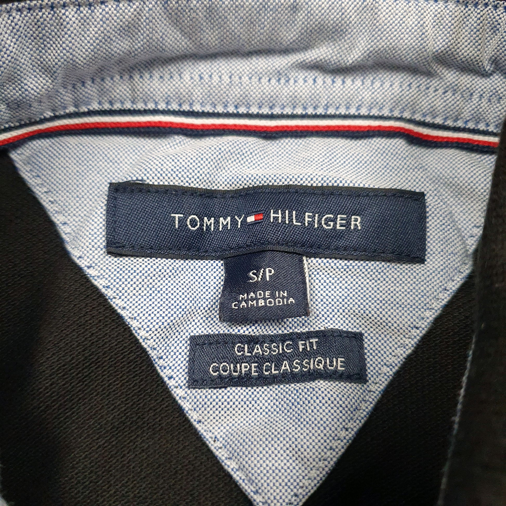 Mens Black Tommy Hilfiger  Hoodie Polo Shirt